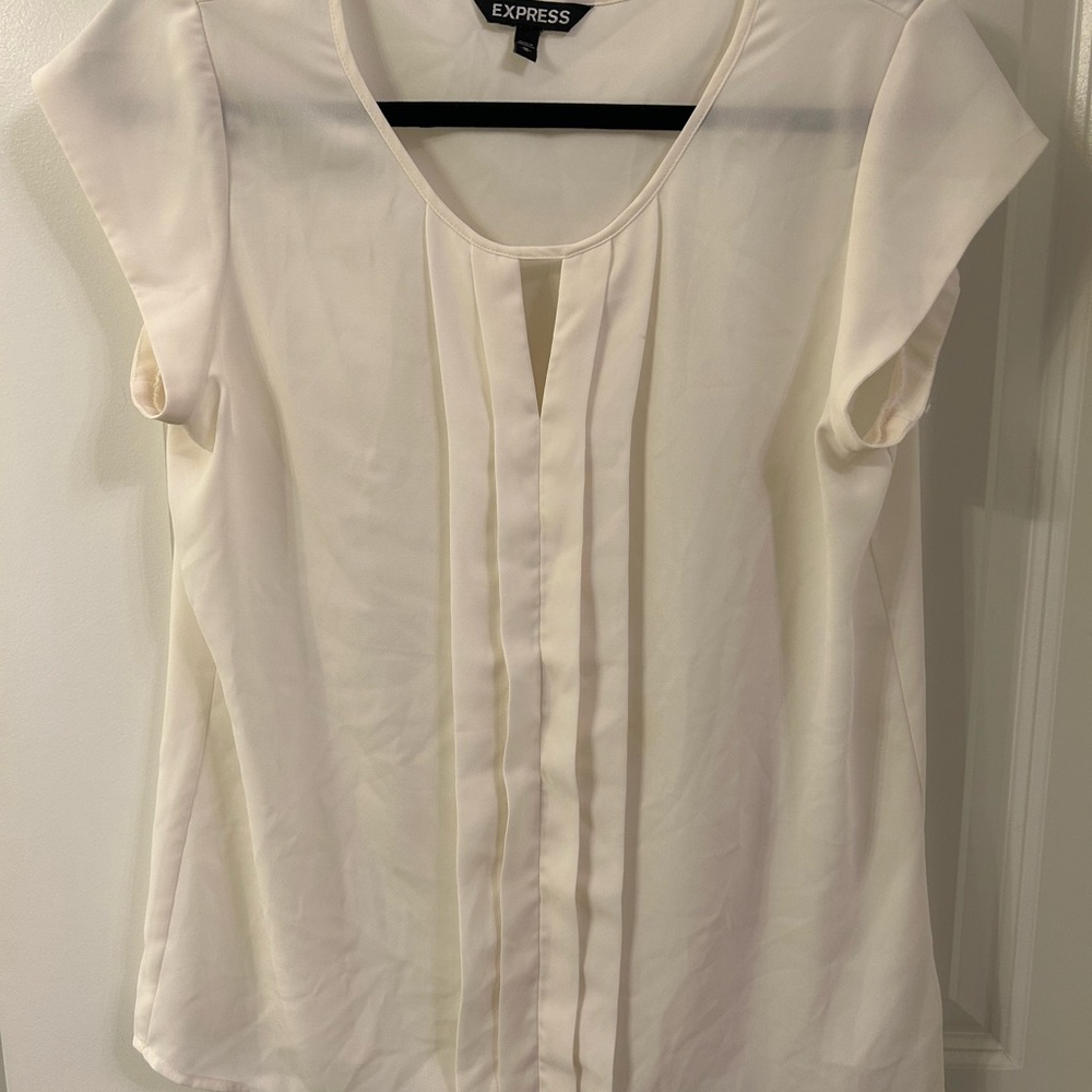 Express Women's Cream Top Size Medium